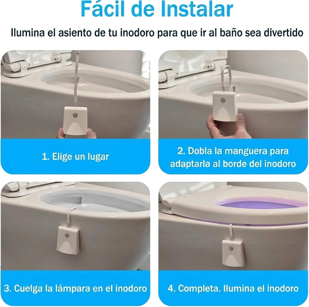 Luz LED para Inodoro 2x1 – Ilumina tu Baño de Noche Sin Deslumbrar