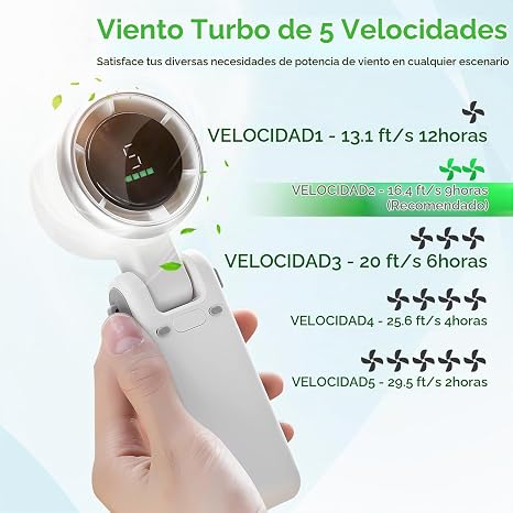 Ventilador Plegable Recargable - Aire Fresco Donde Vayas
