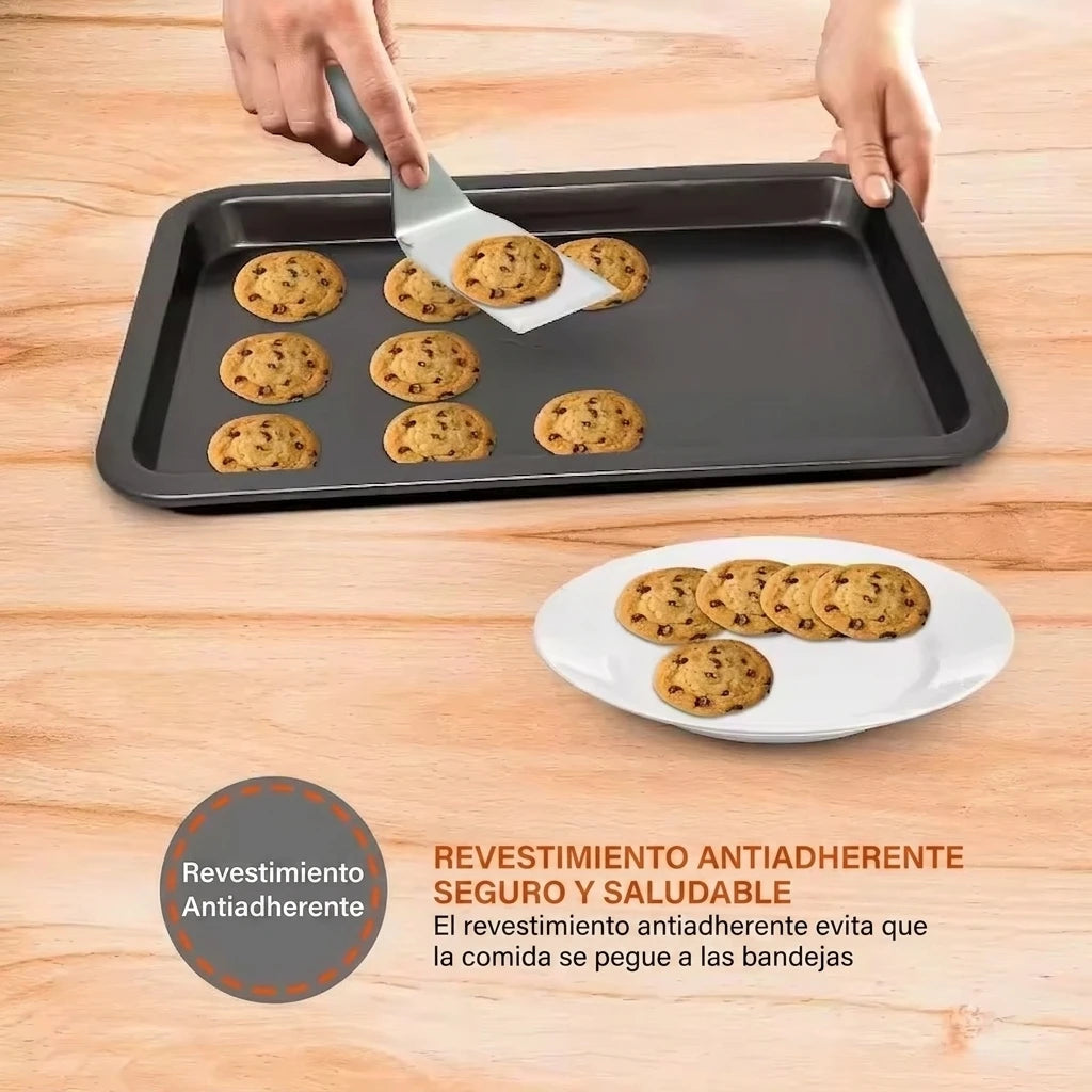 Bandejas Antiadherentes 2x1 – Hornea Sin Que se Pegue Nada