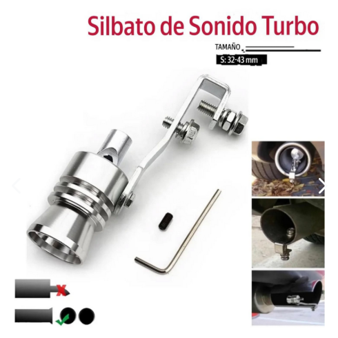 Silbato Turbo para Escape – Simula Sonido Turbo Real – Tu Auto Ruge Como Deportivo Desde el Primer Día