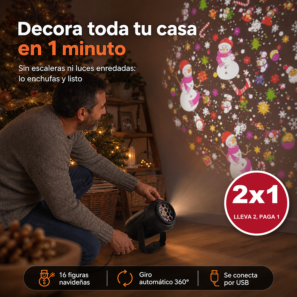 Proyector Navideño 2x1