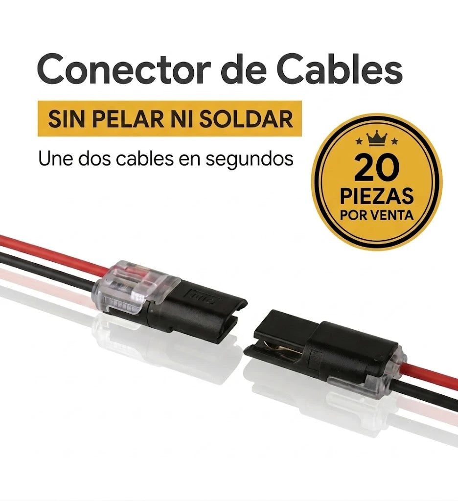 Conector de Cables 20 Piezas - Une Cables Sin Pelar ni Soldar